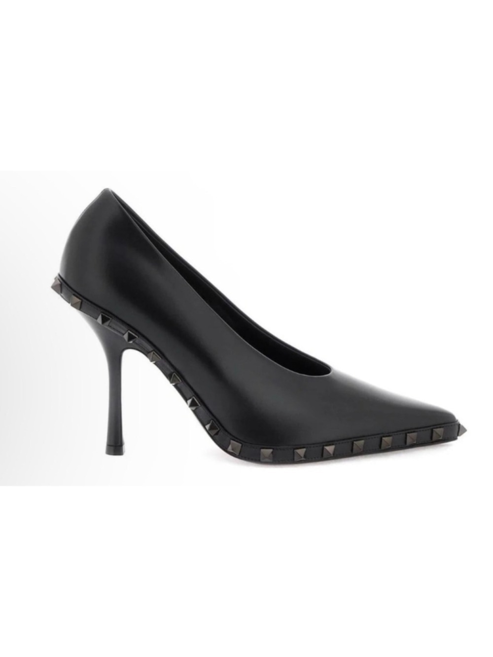 Valentino Rockstud Pointed Toe Pumps Black Size 8.5 New - Picture 2 of 4